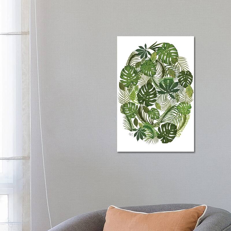 iCanvas "Tropical Oval I" by Fab Funky Canvas Print - 26x18x1.5