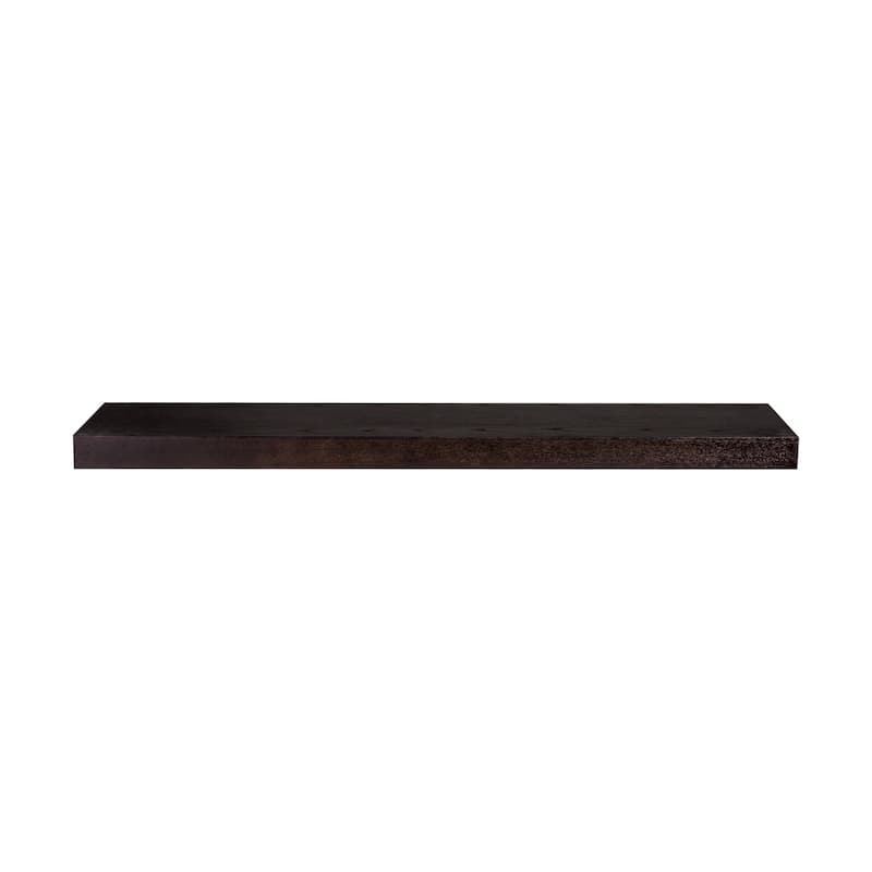 HomeRoots 75" Espresso Wooden Wall Mounted Floating Shelf - 43.31" W x 1.97" H x 10.24" D