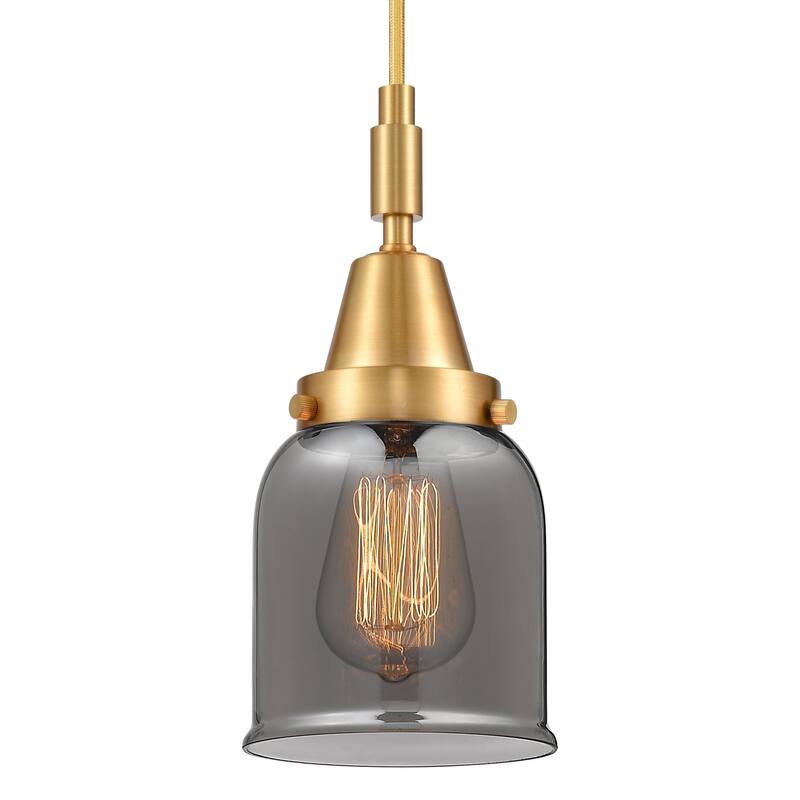 Innovations Lighting 447-1P-G53 Bell 5" Wide Mini Pendant with Light - Satin Gold