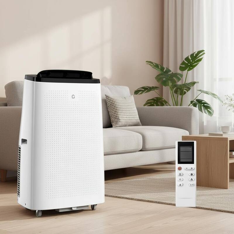 15,000 BTU Portable Air Conditioner, Fast Cooling to 700-850 Sq Ft - White