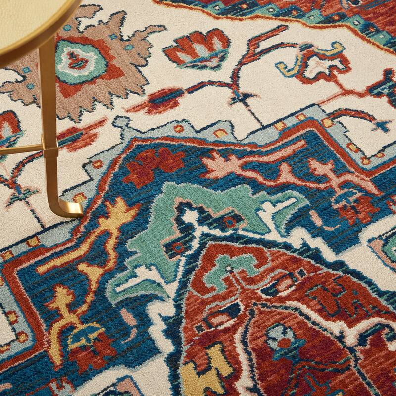 Nourison Parisa Traditional Persian Medallion Bordered Area Rug