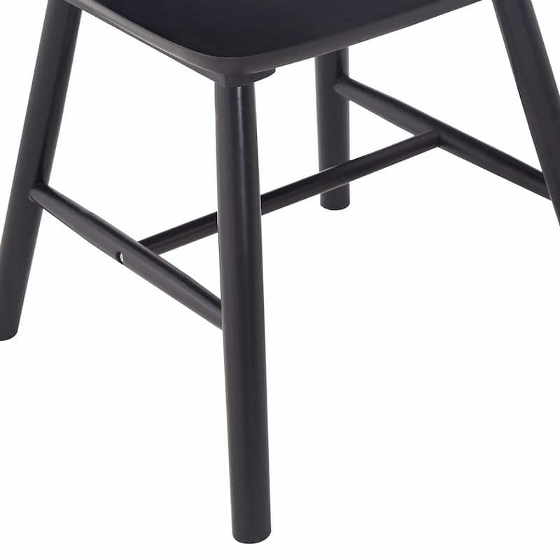 Set of 4 Rubber Wood Dining Chairs, Solid Wood