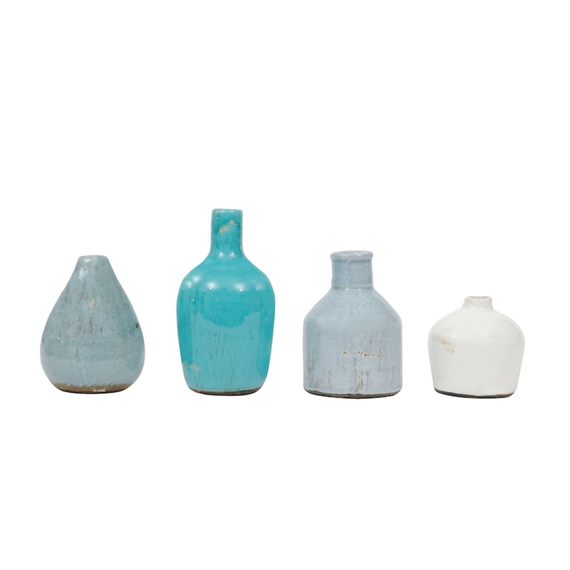 Decorative Vases - White and Blues
