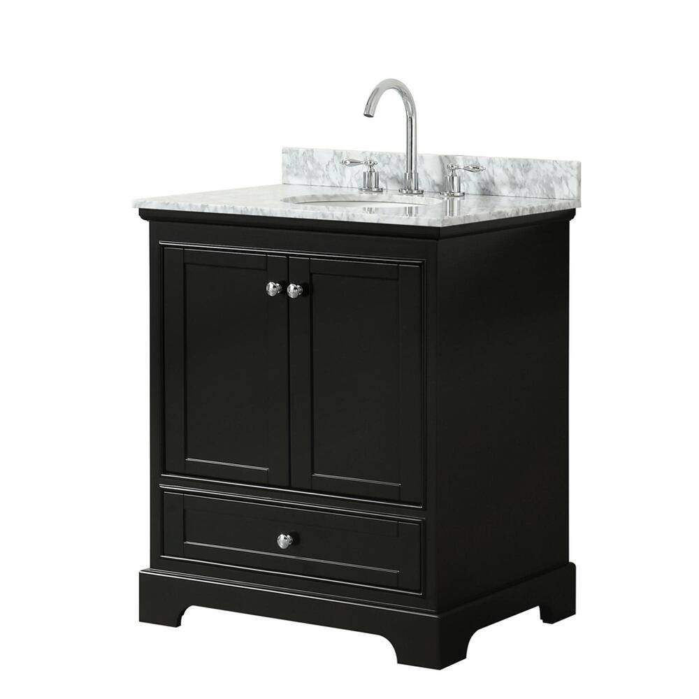 Wyndham Collection Deborah 30" Free Standing Single Vanity Set with