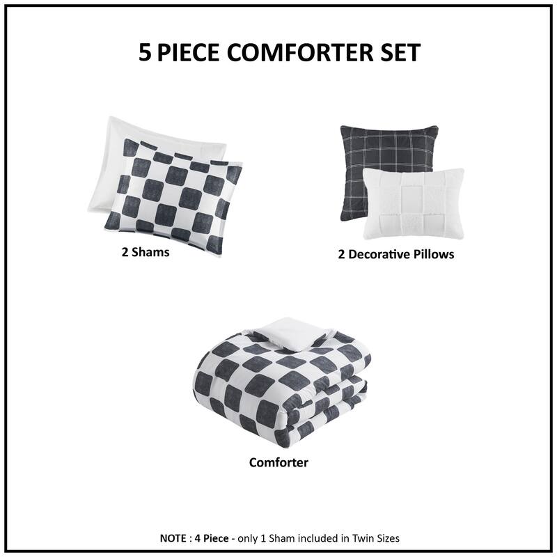 Intelligent Design Lana Checkered Comforter Set