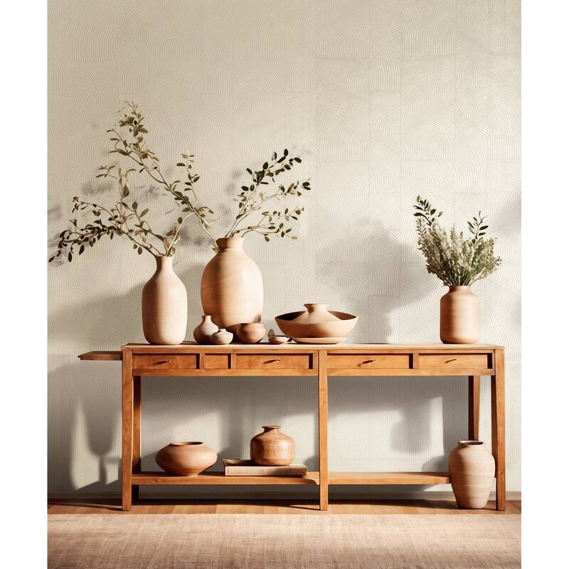 Galerie Wallcoverings Terra Collection Abstract Stone Glitter Finish Clay on Non-woven Wallpapr Roll