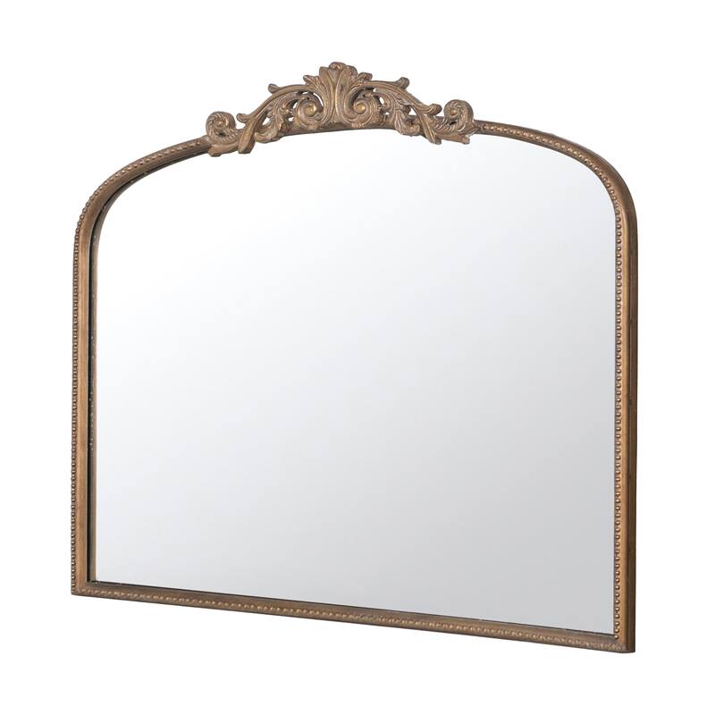 40" x 31" Classic Design Gold/Black Arch Mirror and Baroque Inspired Frame