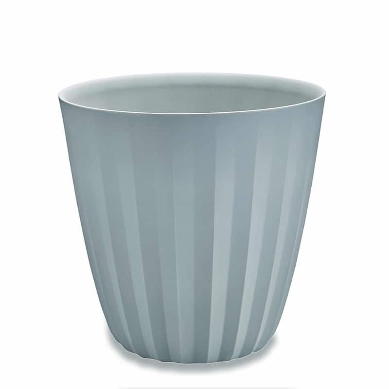 Pleat Modern Pleated Indoor and Outdoor Planter - 27 in - Ash