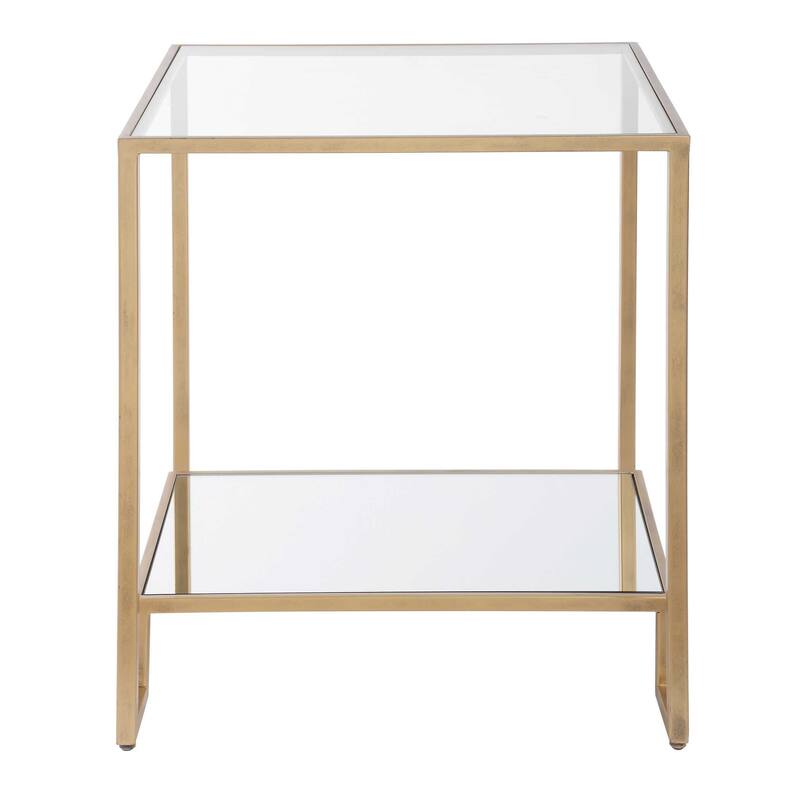 Silver Orchid Iron Gold End Table
