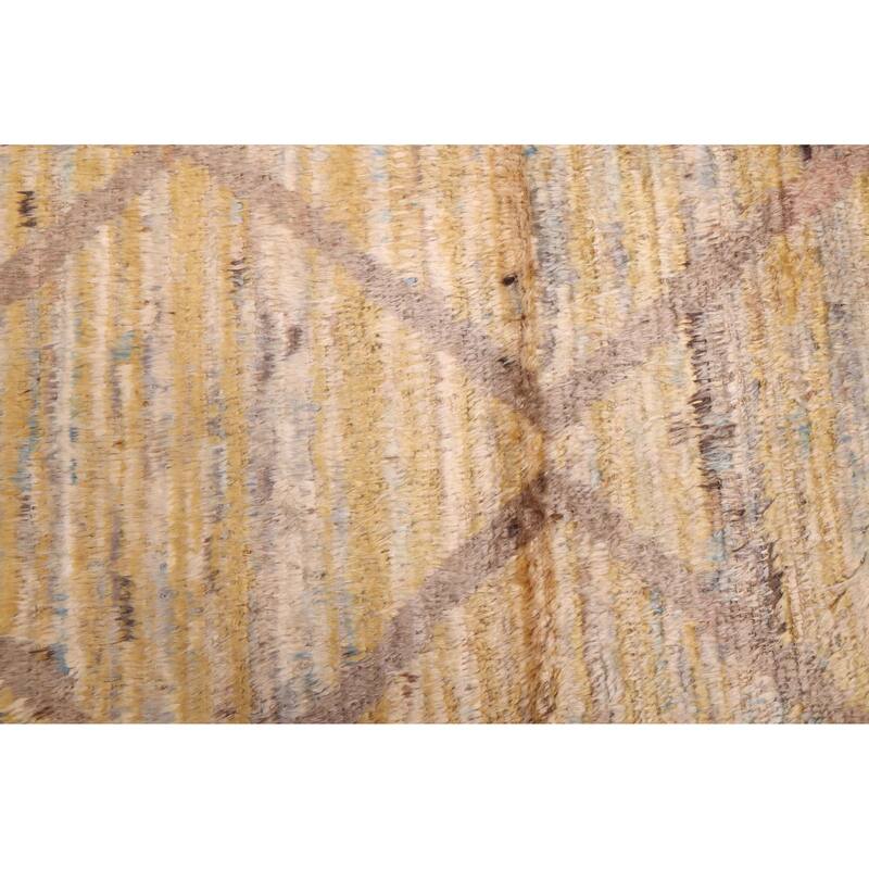 ECARPETGALLERY Hand-knotted Pak Finest Marrakesh Light Gold Wool Rug - 8'6 x 9'3