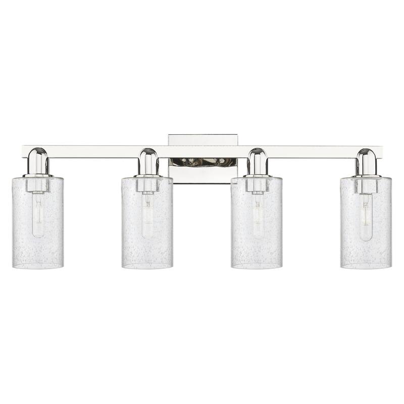 Innovations Lighting Endless Possibilities Arcadia - Clymer - 4 Light 31" Bath Vanity Light - Polished Nickel/Seedy
