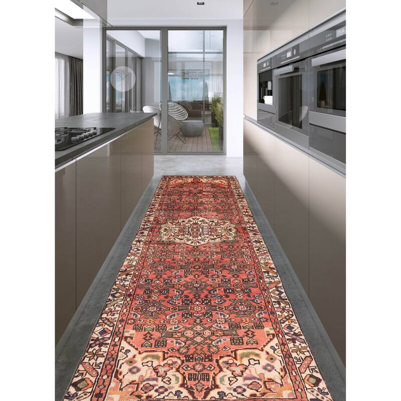 ECARPETGALLERY Hand-knotted Andelz Light Red Wool Rug - 3'1 x 9'9