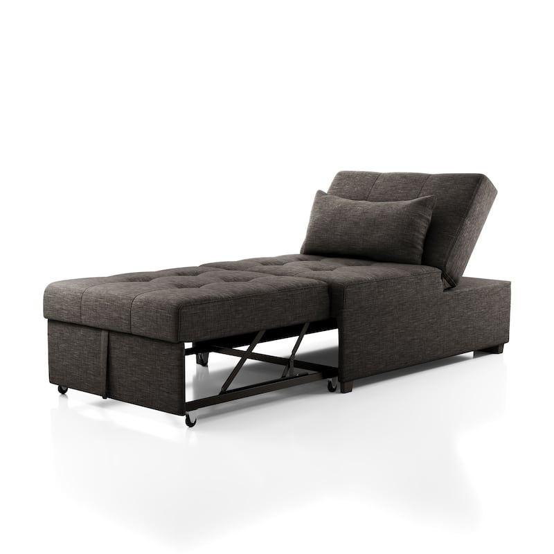 Jave Contemporary Fabric Convertible Tufted Futon Chair by Furniture of America