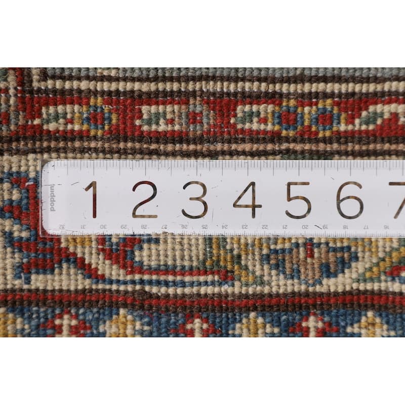 Traditional Kazak Runner Rug Hand-Knotted Wool Carpet - 2'0" x 5'8"