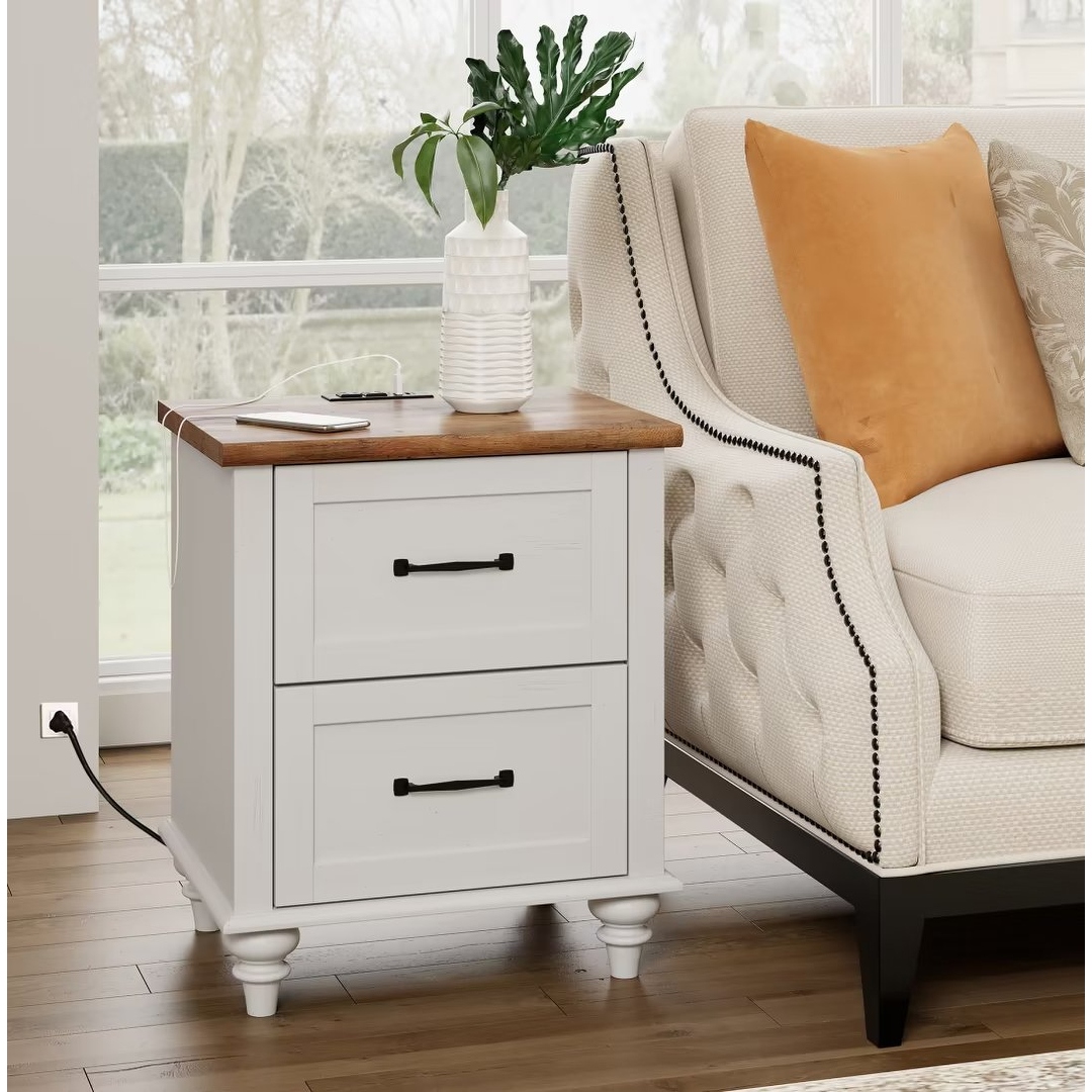 Bedside tables with drawers online set of 2