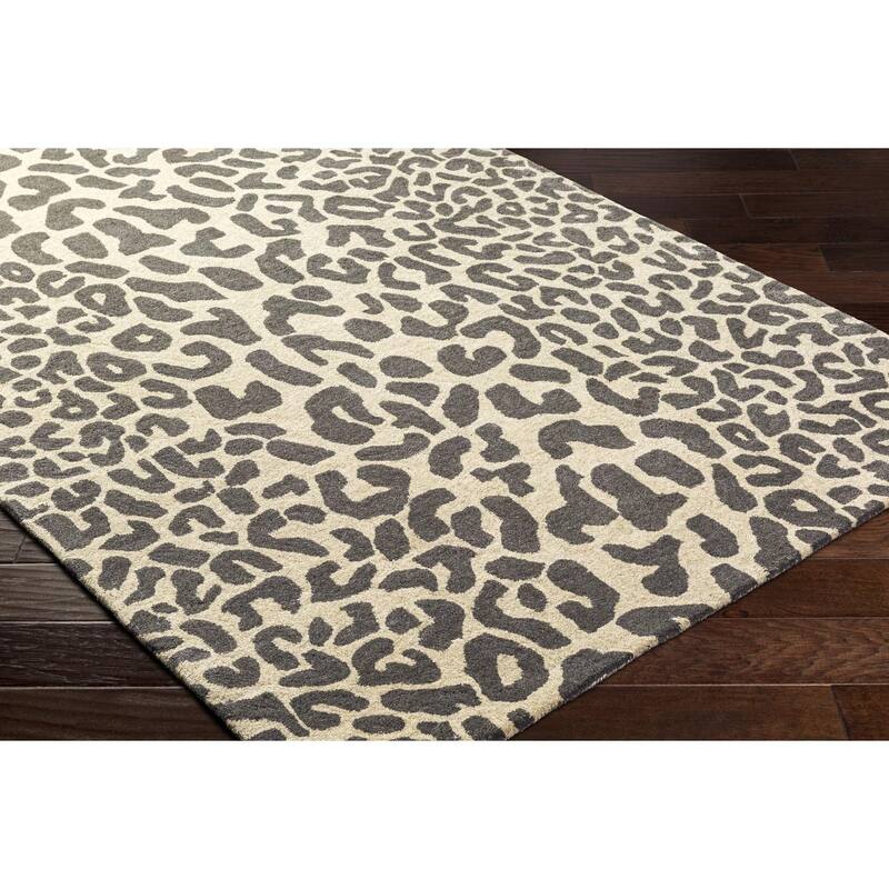 Hand-tufted Jungle Animal Print Wool Area Rug