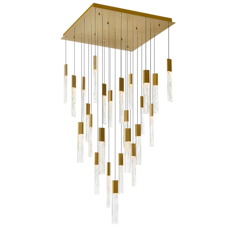 Greta Integrated LED Brass Chandelier - Brass