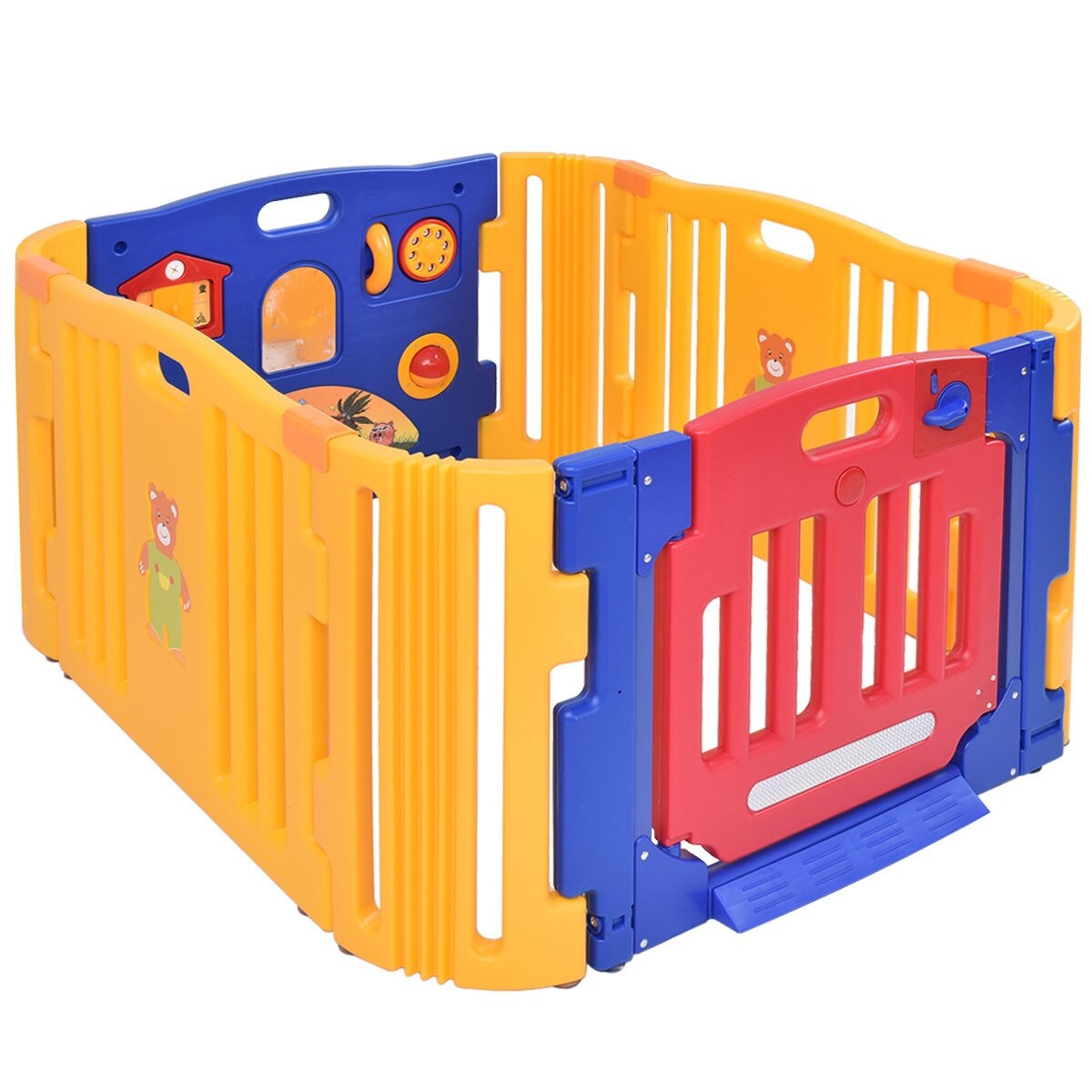 yellow changing table