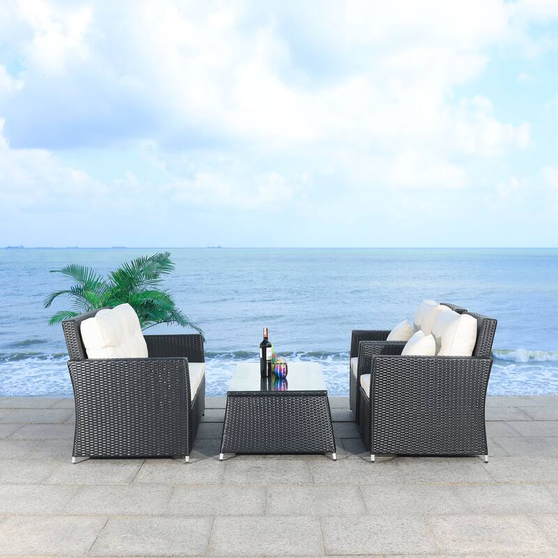 SAFAVIEH Outdoor Living Lorma 4-Piece Patio Set.