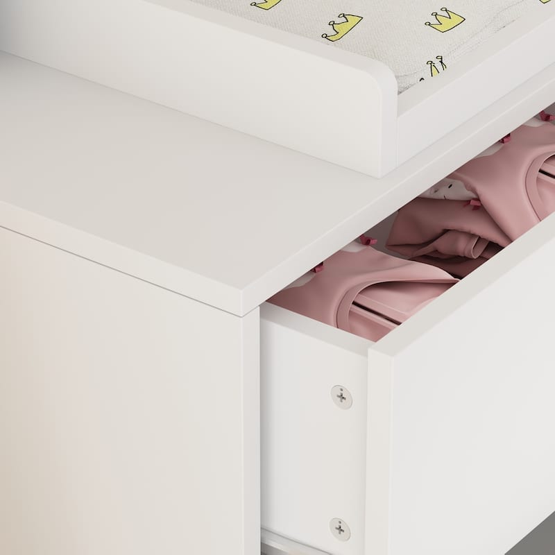 Timechee 45.1"W Changing Table Dresser