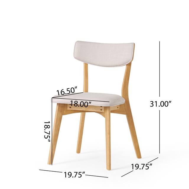 Chazz Mid Century Fabric Dining Chairs (Set of 2) by Christopher Knight Home