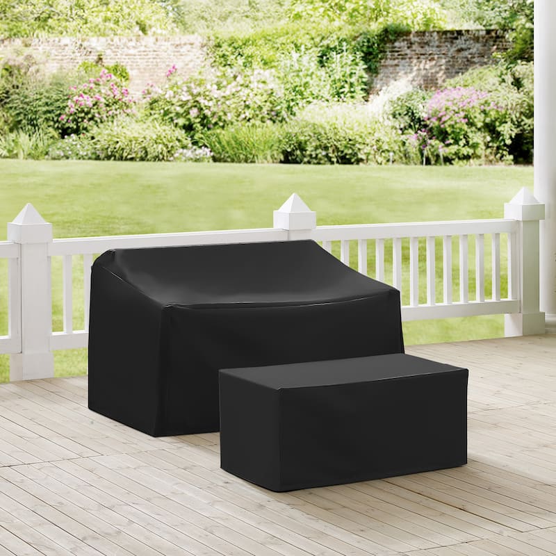 Crosley 2Pc Outdoor Furniture Cover Set - Black