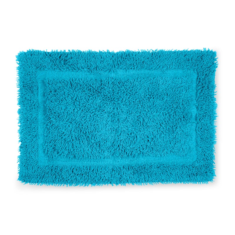 Martex 100% Cotton Quick Dry Ultra Soft & Absorbent Non Slip Bath Rug - Aqua