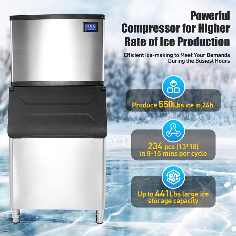 Commercial Ice Maker Machine 550 LBS/24H ice Maker Machine