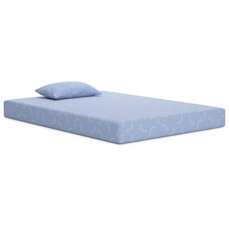 Ruve Twin Mattress, Standard Pillow, Memory Foam, Light Blue 7 Inch