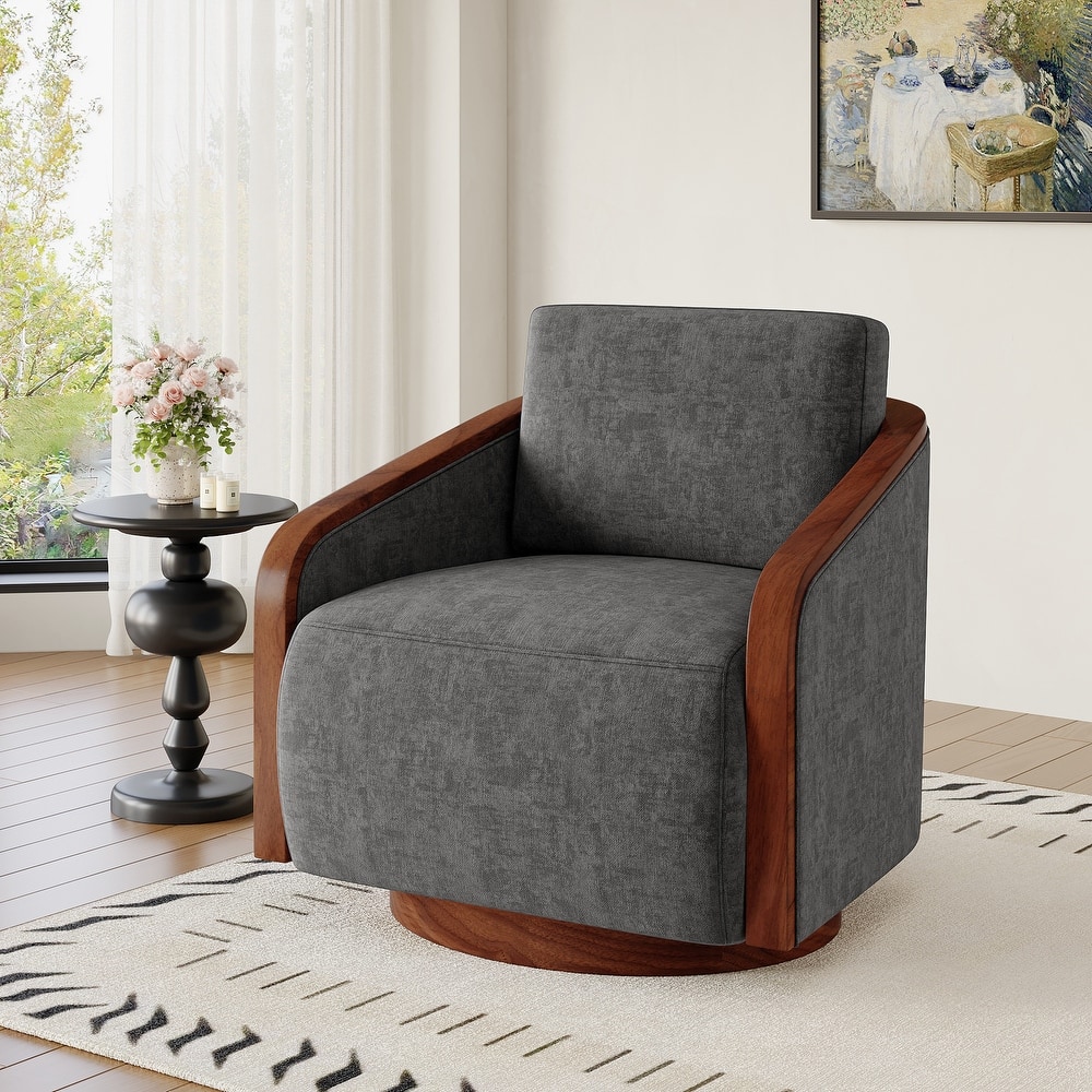 Modern Upholstered Swivel Accent Chair