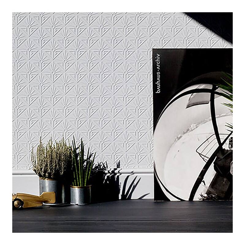 Brewster Deco Paradiso Paintable Luxury Vinyl Wallpaper - 20.9 x 396 x 0.025