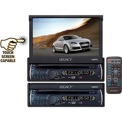 7'' Motorized Detachable Touch Screen TFT/LCD Monitor With DVD/CD/MP3/AM/FM Player