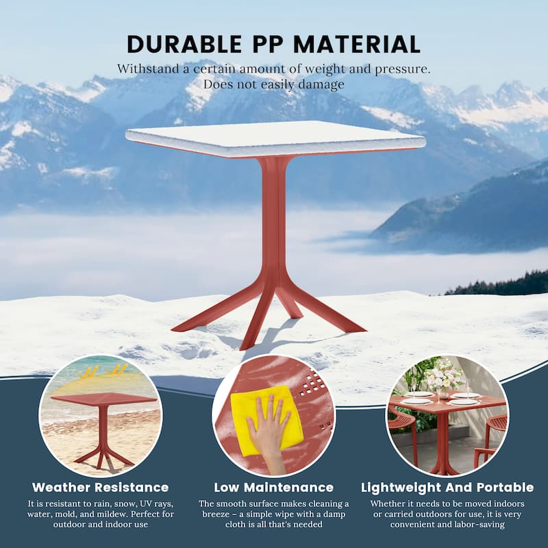 Frond and Form 4-Person Outdoor Square Dining Set