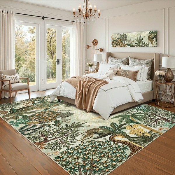Garvee Midnight Jungle Animal Area Rug - Bed Bath & Beyond - 43143035