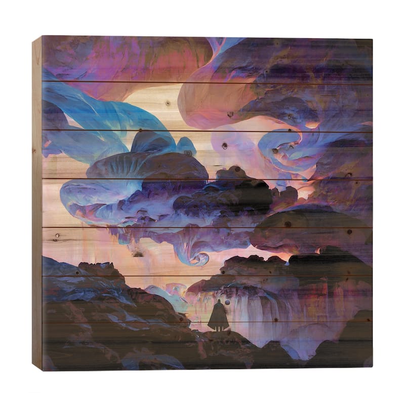 The Crescendo IV Print On Wood by Kenwood Huh - Multi-Color - 26x26x1.5
