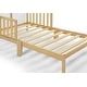 preview thumbnail 9 of 27, Wooden Toddler Bed, 53 x 29.5 x 24.50 Inch Crib, Stylish Style for Kids Bedrooms