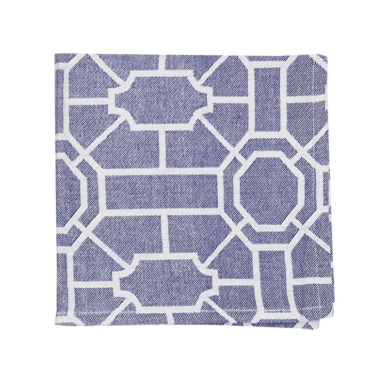 Trellis Navy Cotton Napkin Set of 6 - Set of 6