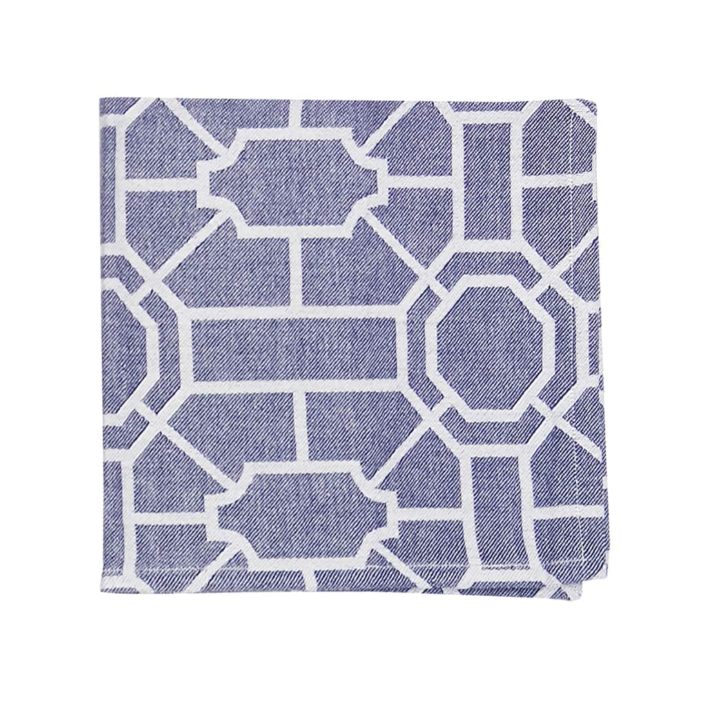 Trellis Navy Cotton Napkin Set of 6 - Set of 6