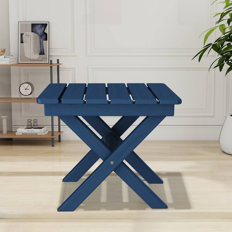 Outdoor Patio HDPE Foldable Side Table, Waterproof & Weather Resistant
