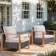 Option Brown Wicker / Beige Cushion