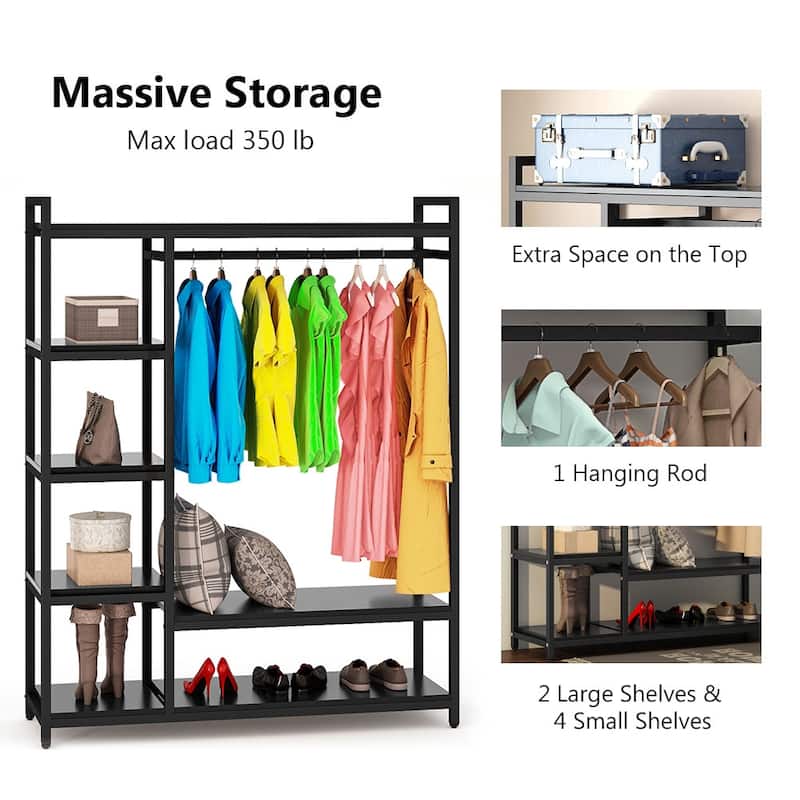 Freestanding Closet Organizer with Shelves