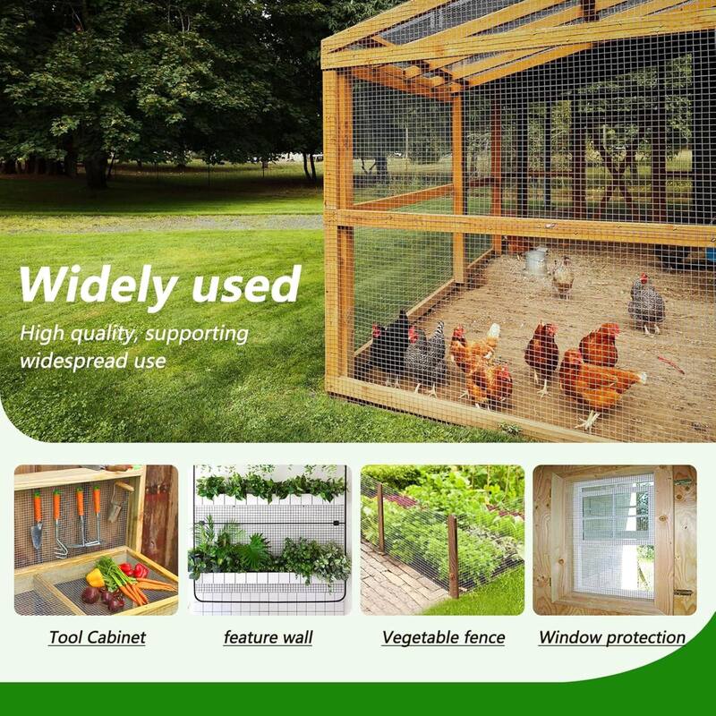 Art3d 1/2 Inch 48in X 100ft 19 Gauge Square Hardware Cloth - 48in x 100ft