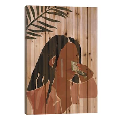 Wipin' Tears Print On Wood by Domonique Brown - Multi-Color