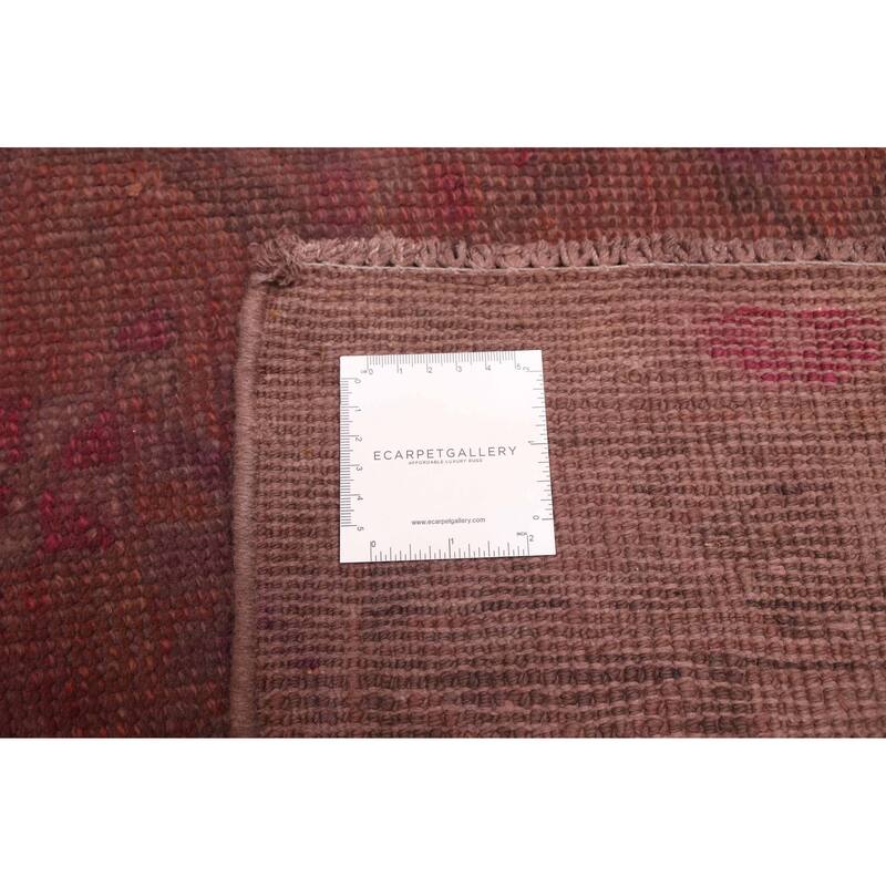 ECARPETGALLERY Hand-knotted Color Transition Dark Red Wool Rug - 4'1 x 6'3