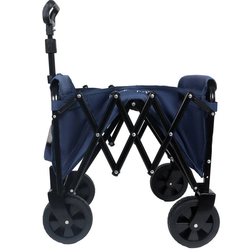 Expandable Dual-Layer Utility Wagon With 100% Extra Space - Grocery Cart For Camping,Supports 225lbs