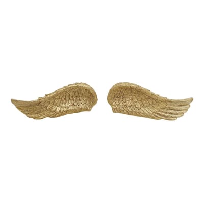 Transpac Resin Gold Angel Wing Set of 2 Home Decorations Spring