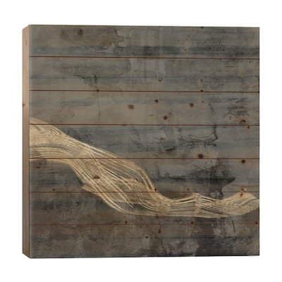 Woven Matrix III Print On Wood by Jennifer Goldberger - Multi-Color