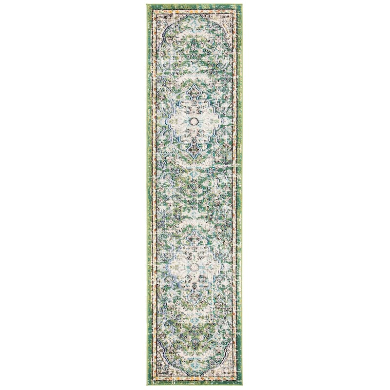 SAFAVIEH Madison Sabire Boho Medallion Distressed Rug