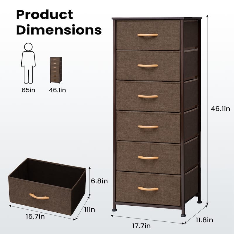 Pellebant 6 Drawers Vertical Storage Tower