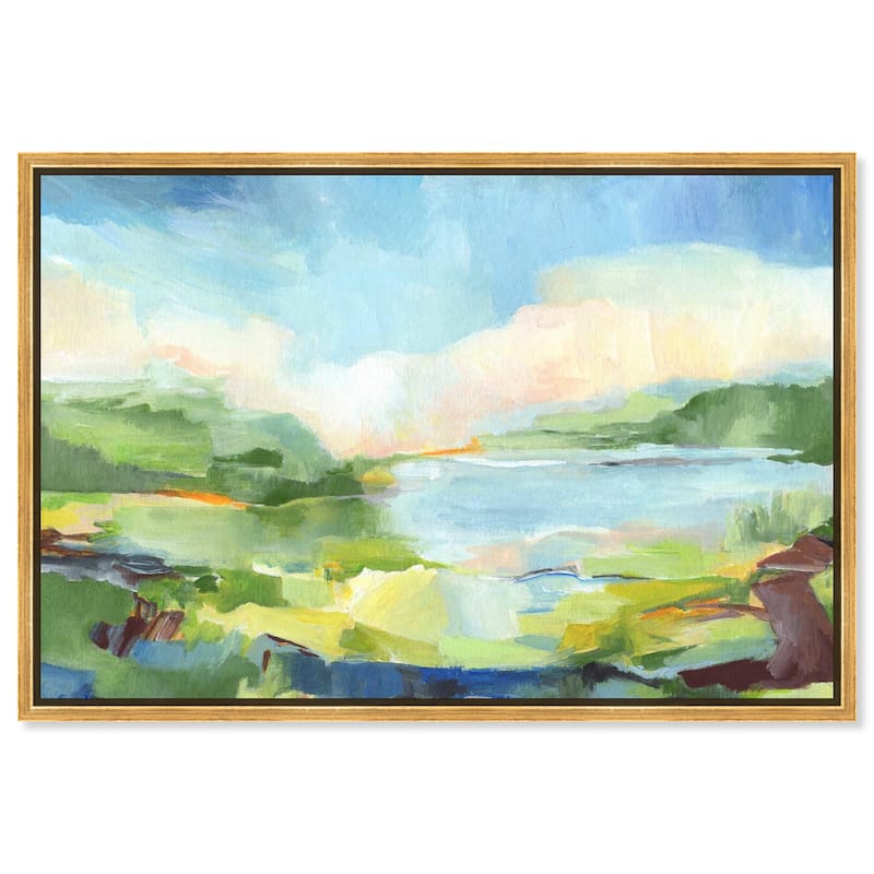 Walk on a Sunny Day Canvas by Art Remedy - Gold - 45" x 30"